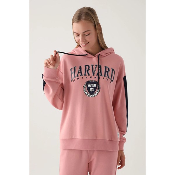 Kadın Sweatshirt HARVARD Eşofman Üst Sweatshirt Ürün Kodu: L1627-RETRO PEMB